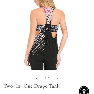 Hard Tail Black and Pink Drape Tank Top New with Tags Never worn